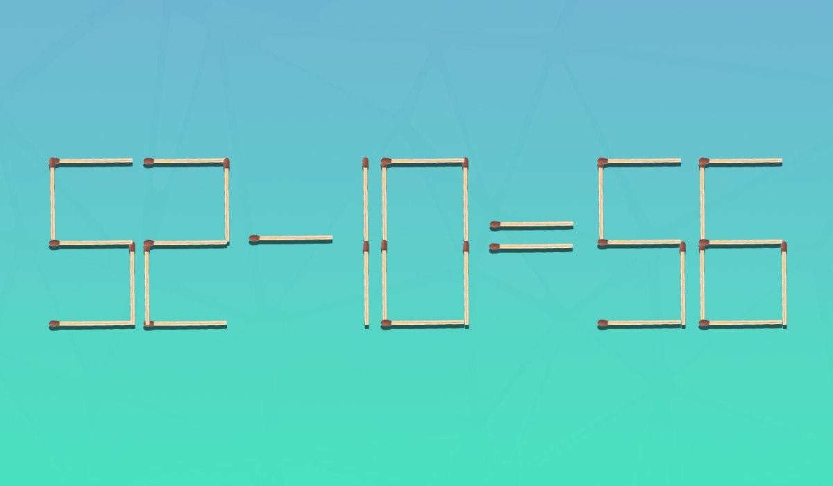 Indovinello molto difficile: basta spostare solo 2 fiammiferi per rendere corretta l'uglianza